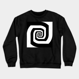 geometry black and white spiral Crewneck Sweatshirt